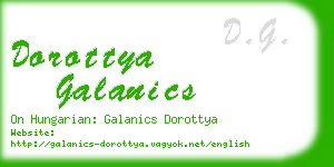 dorottya galanics business card